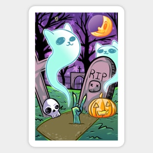 Halloween Graveyard Sticker